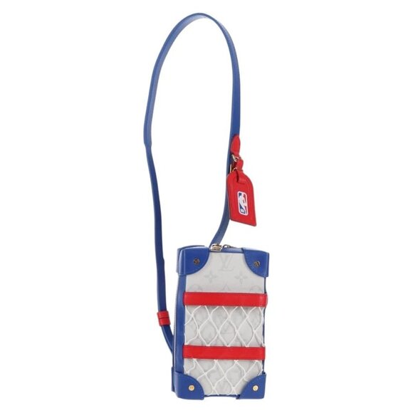 LOUIS VUITTON White LV X NBA Soft Trunk Phone Box Bag M80101 LV Auth 138078M - Picture 1 of 16